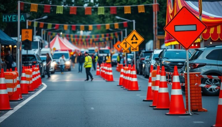 Equipamentos para tráfego seguro em grandes eventos